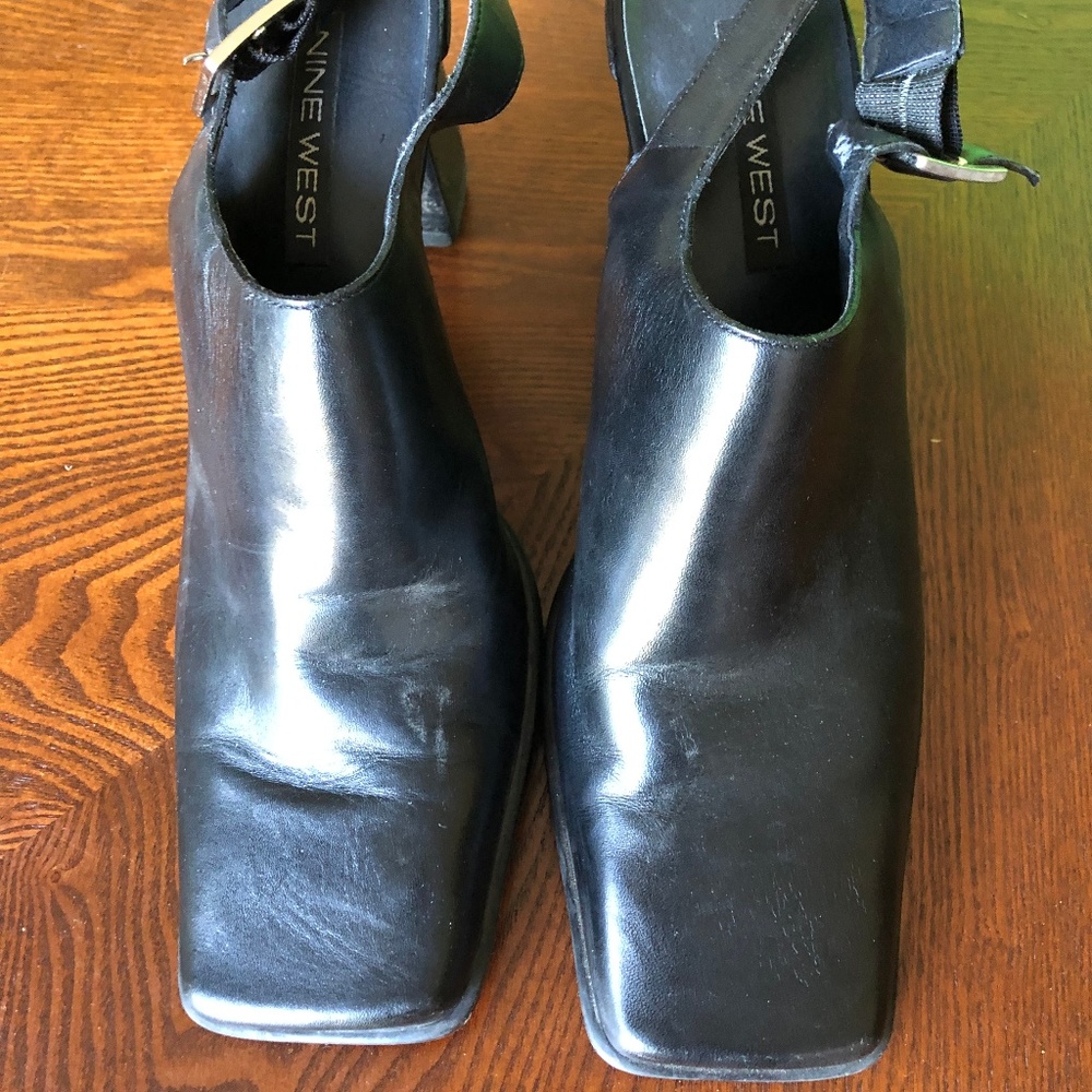 Nine West Square Toe Sling-back heels
